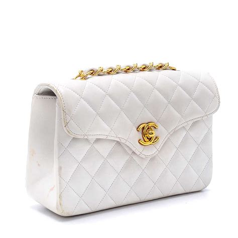 white tote chanel|chanel white bag price.